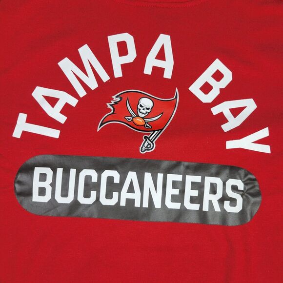 Fanatics Tampa Bay Buccaneers Mens 2XL Sweatshirt Red Fleece Pullover Hoodie NFL - Picture 3 of 14